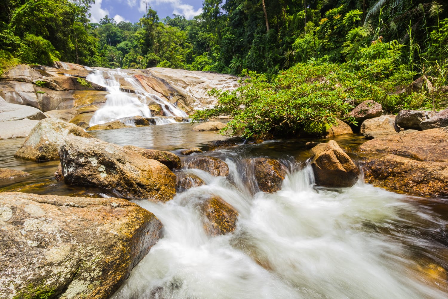 Karome Waterfall at khao luang National Park, Southern Thailand